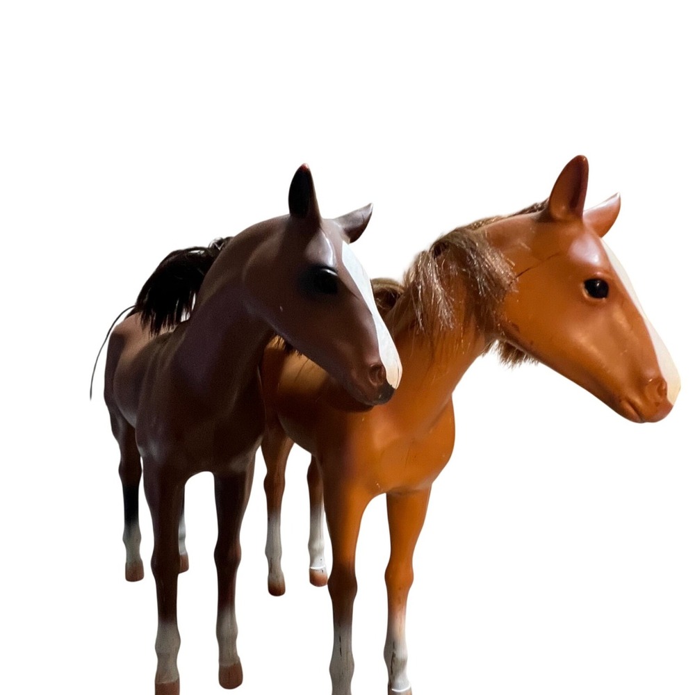 Our Generation Toy Horse Figures Brown Tan Realistic Mane‎ Tail 2pc Set
